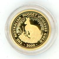 Image 1 for 2000 One Tenth oz Gold Proof Kangaroo in Capsule