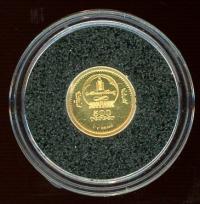 Image 2 for 2006 Mongolia 0.5 Gram .999 Gold 500 Togrog - Leonardo Da Vinci