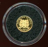 Image 2 for 2006 Benin 0.5 Gram .999 Gold 1500 Francs - Martin Luther