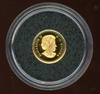 Image 2 for 2011 Canada 0.5 Gram .999 Gold Twenty Five Cents - Canada Cougar