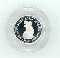 Image 1 for 1998 One Tenth oz Platinum Koala Proof in Capsule