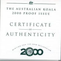 Image 3 for 2000 $15 Platinum One Tenth oz Proof Issue Koala in Case