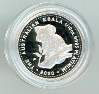 Image 1 for 2000 $15 Platinum One Tenth oz Proof Issue Koala in Case