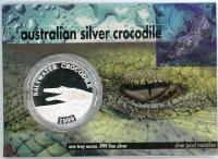 Image 1 for 1999 1oz Silver Crocodile On Card