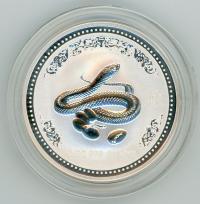 Image 1 for 2001 2oz Lunar Year of the Snake Series 1