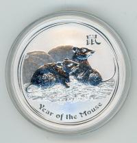 Image 1 for 2008 1oz Silver Year of the Mouse