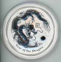 Image 1 for 2012 10oz Lunar Year of the Dragon .999 Silver