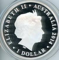 Image 3 for 2014 1oz Coloured Silver Proof Coin Australian Megafauna - Diprotodon