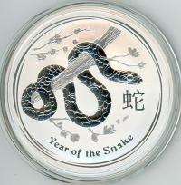 Image 1 for 2013 One oz Silver Year of the Snake