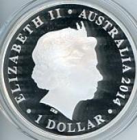 Image 3 for 2014 1oz Coloured Silver proof Coin Australian Megafauna - Megalania