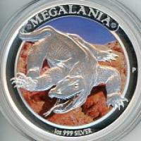 Image 2 for 2014 1oz Coloured Silver proof Coin Australian Megafauna - Megalania
