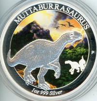 Image 2 for 2015 1oz Coloured Silver Proof Coin - Australian Age of Dinosaurs Muttburrasaurus
