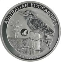 Image 1 for 2016 $1 Australian Kookaburra 1oz Silver Bullion Coin with Monkey Privy
