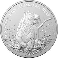 Image 1 for 2020 1oz Silver Australian Zoo Sumatran Tiger  - Royal Australian Mint Issue