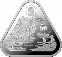 Image 1 for 2021 $1 Australian Shipwreck Series - Zeewijk 1oz Triangular Bullion Investment Coin in Capsule