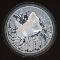 Image 1 for 2022 5oz Silver Bullion Coin - Great White Shark