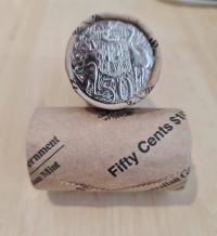 Image 1 for 2017 Fifty Cent Official Royal Australian Mint Coin Roll - UNC