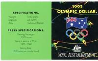 Image 1 for 1992 Olympic Games with Entry Attached