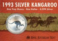 Image 1 for 1993 1oz One Dollar Silver Kangaroo