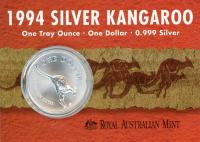 Image 1 for 1994 1oz One Dollar Silver Kangaroo