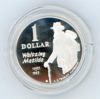 Image 2 for 1995 Commemorative Silver Waltzing Matilda $1 Coin - Sydney Coin Fair 1-2 April 1995