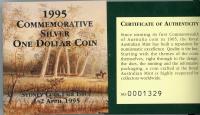 Image 4 for 1995 Commemorative Silver Waltzing Matilda $1 Coin - Sydney Coin Fair 1-2 April 1995