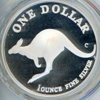 Image 2 for 1998 $1 1oz Silver Kangaroo Proof Coin