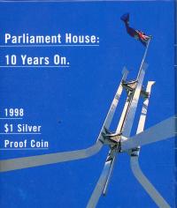 Image 1 for 1998 Subscription Silver Proof Dollar - Parliament House Ten Years on