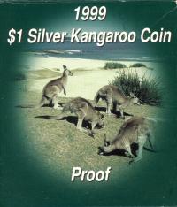 Image 1 for 1999 $1 1oz Silver Kangaroo Proof Coin 