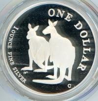 Image 2 for 1999 $1 1oz Silver Kangaroo Proof Coin 