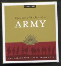 Image 1 for 2001 Australian Silver Proof Coin -  Centenary of the Australian Army