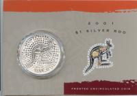 Image 1 for 2001 1oz One Dollar Silver Kangaroo
