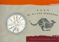 Image 1 for 2002 1oz One Dollar Silver Kangaroo 