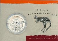 Image 1 for 2003 1oz One Dollar Silver Kangaroo FRUNC Coin
