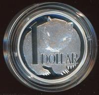 Image 1 for 2004 Australian $1 Silver Coin from Masterpieces in Silver Set - Wombat