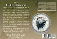 Image 2 for 2005 1oz One Dollar Silver Kangaroo