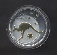 Image 2 for 2005 Selectively Gold Plated 1oz Silver Kangaroo Proof Coin