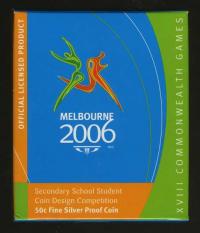 Image 1 for 2006 Melbourne Commonwealth Games Fifty Cent Silver Proof