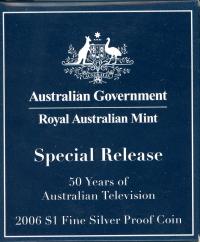 Image 3 for 2006 One Dollar fine Silver Proof Coin - 50 Years of Australian Television