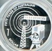 Image 2 for 2006 $1 Fine Silver Proof Coin -50 Years of Australian Television