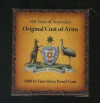Image 1 for 2008 $1 Fine Silver Proof Coin - 100 Years Original Coat of Arms