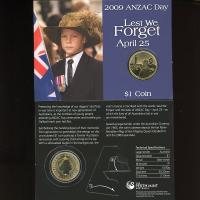 Image 1 for 2009 Anzac Day Lest We Forget One dollar Coin