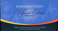 Image 1 for 2009 $1 Kangaroo Silver Proof Three Coin Set - Great Australian Artists