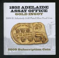 Image 1 for 2009 Selectively Gold Plated Subscription Dollar - Adelaide Assay Office