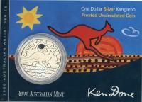 Image 1 for 2009 $1 Silver Frosted UNC Kangaroo - Ken Done