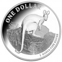 Image 2 for 2010 1oz Silver Kangaroo Proof Coin - Yellow Footed Rock Wallaby