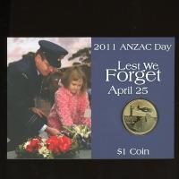 Image 1 for 2011 Anzac Day Lest We Forget One Dollar Coin