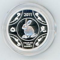 Image 2 for 2011 Lunar Series - Year of the Rabbit $1 Silver Proof Coin