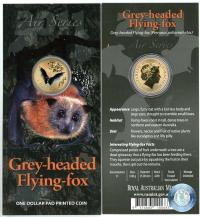 Image 1 for 2011 $1 Coin Air Series - Grey Headed Flying Fox