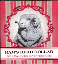 Image 1 for 2011 $1 Silver Proof Coin - Rams Head
